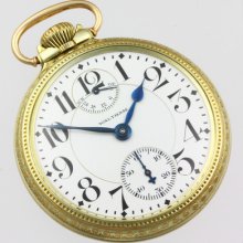 Very Nice 16 Size Waltham Up/down Indicator Crescent St. Of Gf Case Circa 1915