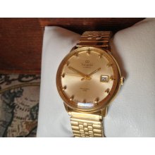 Very Rare Vintage Transglobe Potomac Swiss Watch - 21 Jewels Gold Plated 1960