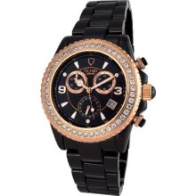 Victory Instruments V-signature 2172brg Black Ceramic Rose Gold Analog Watch