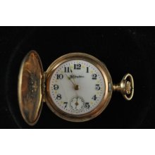 Vintage 0s Hampden Hunting Case Molly Stark Pocketwatch Fancy Dial From 1912