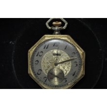 Vintage 12 Size Elgin Octagon Pocket Watch Grade 303 Running!!