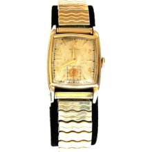 Vintage 14K gf HAMILTON Mens watch RUNS .