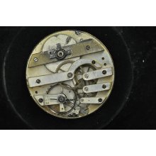 Vintage 48mm Swiss Key Wind/key Set Pocket Watch Movement Running Fancy Dial