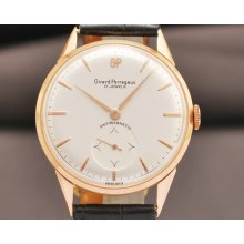 Vintage 50' Girard Perregaux 18k Solid Rose Gold Manual Wind Gents Dress Watch