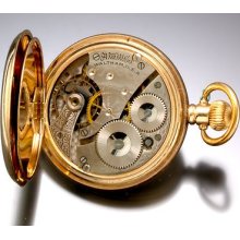 Vintage 7-jewel Movt, 16-size Hunting Case (us) Waltham Pocket Watch Circa 1920
