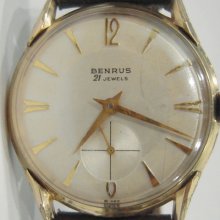 Vintage Benrus Gold Toned 21 Jewels Automatic Men's Watch