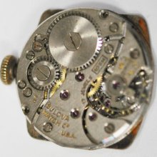 Vintage Bulova W Sub Dial Wrist Movement 17 Jewels Cal 10bm A78