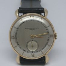 Vintage C.1945 Vacheron & Constantin 14k Gold Midsize Mens Watch Teardrop Lugs