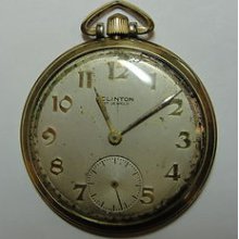 Vintage Clinton 17 Jewels 10k Gold Filled Pocket Watch