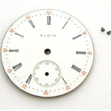 Vintage Elgin 0 Size 1909 Hunter Pocket Watch Porcelain Subsecond Dial & Screws