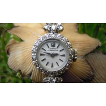 Vintage Girard Perregaux 14kwg Diamond Ladies watch