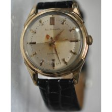 Vintage Men Paul Breguette 17j Cal 101575 Automatic Watch 10k G.f Runs W18