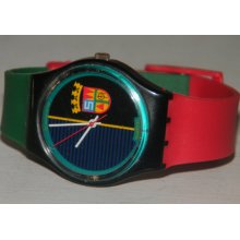 Vintage Mens Fall Winter Swatch Swiss Sir Swatch GB111 Watch