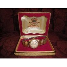 Vintage Men's Louis Super Automatic 17 Jewels Incabloc Wind Up Watch Sale Take 10% Off