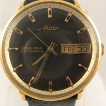 Vintage Mido Ocean Star Datoday Day Date Gf Automatic Watch
