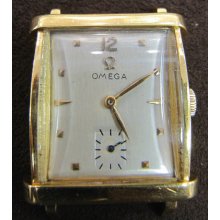 Vintage OMEGA 1940s 18k Gold 17J Ladies Manual Wind Watch Swiss Rect