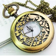 Vintage Pocket Watch Decorative Cover Men Womens Round Pocket Watche