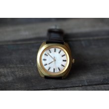 Vintage Soviet Clock Zarja / Soviet mechanical watches / USSR vintage men's watch Zarja / Gold plated Au / Dustproof and shockproof balance
