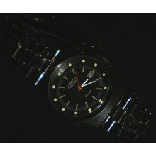 Vintage USA Ford Motor Company Black Stainless Steel Date Watch