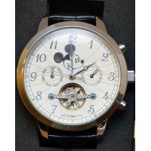 Walt Disney Mickey Mouse Men's Elgin Automatic Watch In Box Retail $299