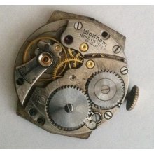 Waltham 9 Jewel Manual Wind Watch Movement..runs..dial & Crown..lk