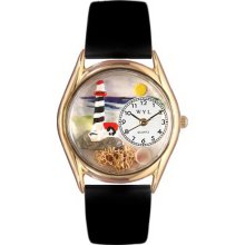 Whimsical watches wc1210012 lighthouse black leather and go - One Size