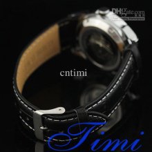 White Steel Dial Around Date Show Automatic Mens Watch