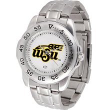 Wichita State Shockers WSU Mens Sports Steel Watch