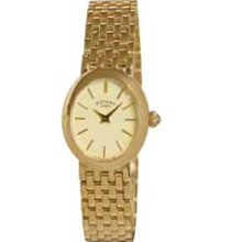 Women`s Rotary Gold Plated Watch W/ Sapphire Crystal