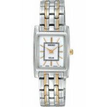 Women`s Seiko Solar Watch W/ Gold Trim