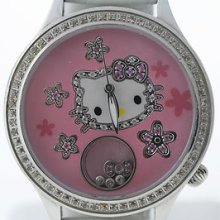 Women's Kimora Lee Simmons Hello Kitty Sapphire White Leather Watch