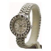 Women's Rolex Datejust Pre-Owned Silver Diamond Dial - Stainless Steel