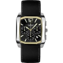 Women's Two Tone Stainless Steel Dublin Black Dial Strap Chronogprah