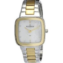 Women's Two Tone Stainless Steel Case and Bracelet Mother of Pearl Dial