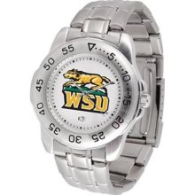 Wright State Raiders NCAA Mens Sports Steel Watch ... Wright State Raiders NCAA Mens Sports Steel Watch ...