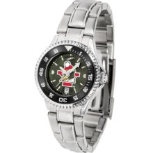 Youngstown State Penguins Competitor AnoChrome Ladies Watch with Steel Band and Colored Bezel