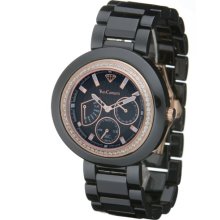 Yves Camani Toulouse Women's Quartz Watch With Black Dial Analogue Display And Black Ceramic Bracelet Yc1008-A