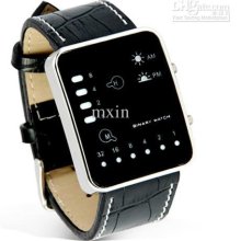 100pcs/lot Digital Led Watches Black Color With Vertical & Horiz