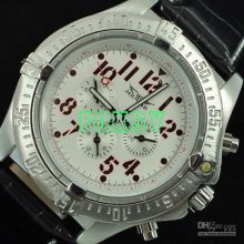 1pcs 2012 Fashion Jarager Watch Multi-function Black Leather Automat