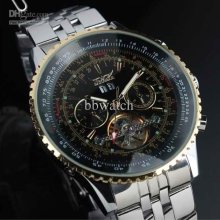 1pcs Luxury Men Fashion Watch 50mm Big Dial Stainless Steel Automati