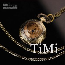 2011 New Necklace See-through Diamond Ladies Pocket Watch