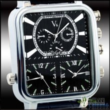 2012 New Arrival V6 Leather Watch Man Gift Watch 28pc/lot Wv6688