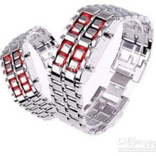 20pcs Fashion Led Watches Sharp Lava Style Iron Samurai Metal Luxury