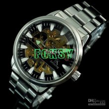 3pcs Fashion Automatic Watch Ik Watch Stainless Steel Mechanical 012