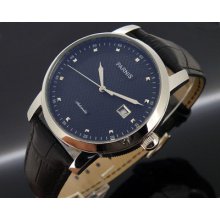 43mm Parnis Grainy Dial Black Dial Automatic Mens Watch Dateadjust 290