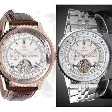 50mm Tourbillion Mechanical Casual Automatic Classical Wrist Watch 2 Style Ava