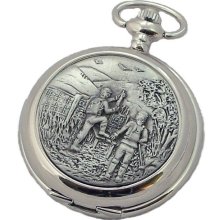 A E Williams 4821 Ramblers Mens Quartz Pocket Watch With Chain