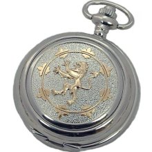 A E Williams 4956Ttsk Lion Mens Mechanical Pocket Watch With Chain