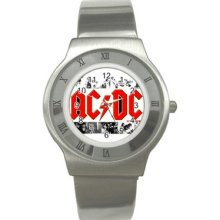 Ac Dc Rock Stainless Steel Watch For Sport Men Wristwatch Fashion