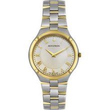 Accutron Men's Barcelona Two Tone Stainless Steel Watch 28A117